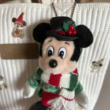 미키 인형 배지 크리스마스 35주년 레트로