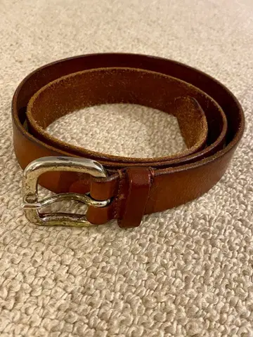 앤더슨스 빈티지 브라운 가죽 벨트 34