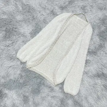 [ 새상품급 ] rith 긴팔 니트 가디건 오픈 프론트 라메 믹스 (F)