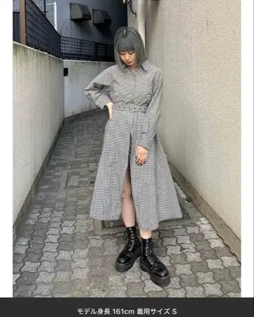 Jouetie 아지메 스티치 셔츠 원피스 S 사이즈 쥬에티