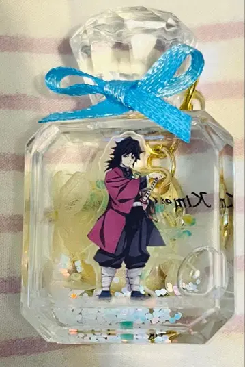 귀멸의 칼날 플라워 돔 키링 기유