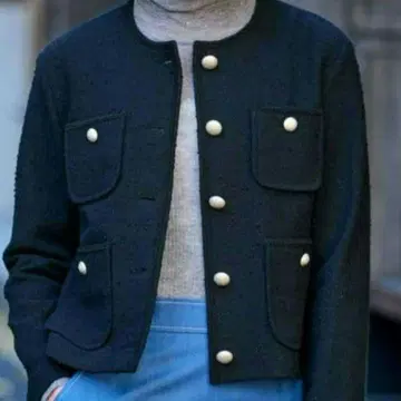 드레스트리아 블랙 트위드 자켓 미사용 택 포함