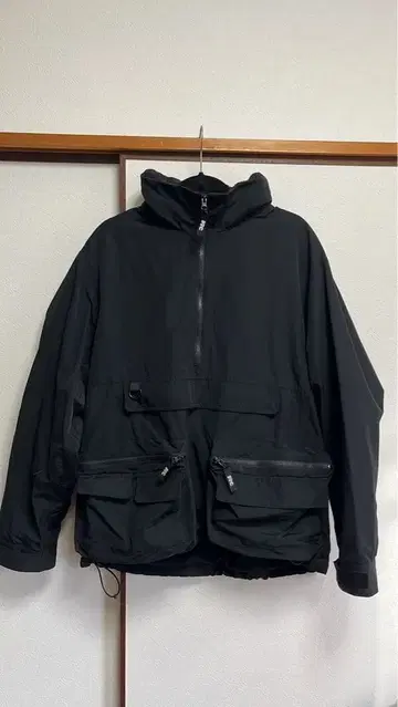 FTC 하프 지퍼 발수 자켓 L 사이즈 2WAY 후드 수납 멀티 포켓