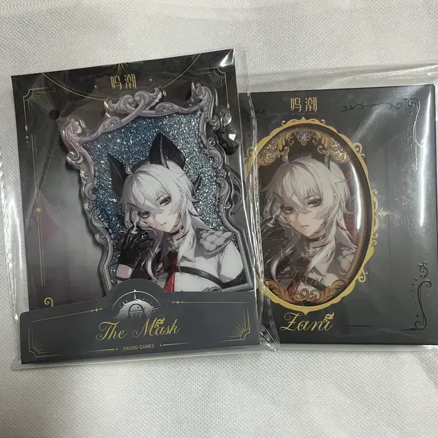 명조 젠니 글리터 펄 아크릴 스탠드 뱃지