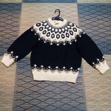 아놀드 파머 노르딕 스웨터 긴팔 네이비