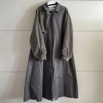 LBC 롱 기장 코트 탁한 그레이 이소재 디자인 루즈 캐주얼