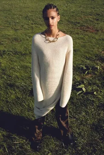 ZARA 롱 슬리브 니트 튜닉