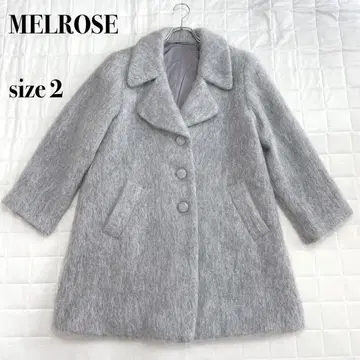 MELROSE 그레이 코트 사이즈 2(M) 모헤어 70%
