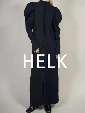 새상품 [ HELK ] 절개 드레이프 마토 슬리브 원피스