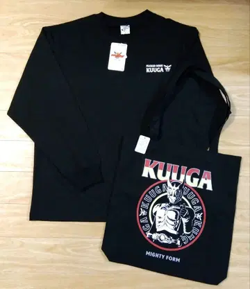 가면라이더 쿠우가 긴팔 T셔츠&토트백 세트 남성용 M