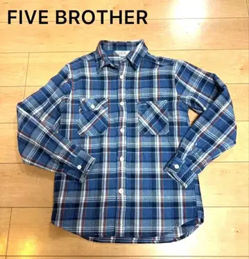 FIVE BROTHER 체크 무늬 플란넬 셔츠