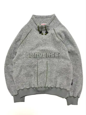 CONVERSE 컨버스 플리스 자켓 그레이