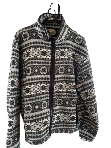 L.L.Bean 기하학 패턴 플리스 자켓