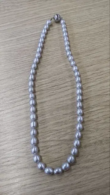실버 진주 목걸이 직경 약 7mm