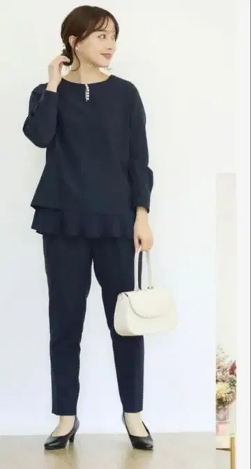 terawear emu 네이비 프릴 셋업 M 사이즈