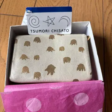 TSUMORI CHISATO 골드 무늬 접이식 지갑