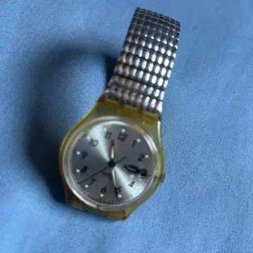 스와치 쿼츠 손목시계 스테인리스 실버