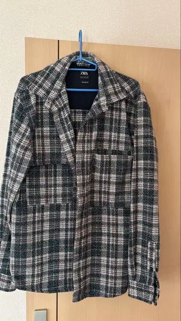 ZARA 미사용 새상품 릴랙스핏 체크 자켓
