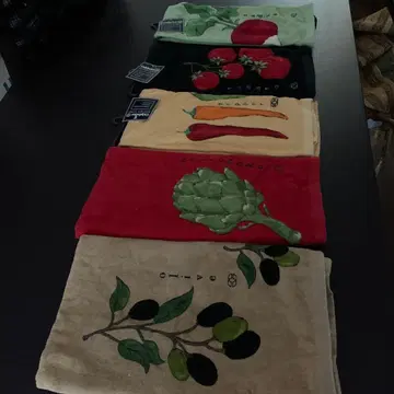 야채 디자인 타월 세트