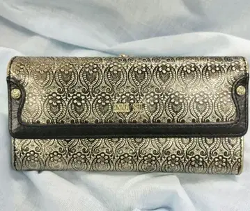 ANNE SUI 장지갑 다니엘라 엠보 메탈릭 골드