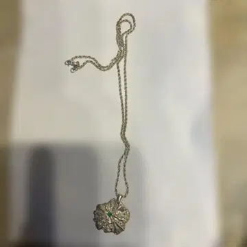 실버 꽃 모양 펜던트 목걸이