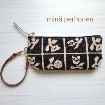 미나 페르호넨 라운드 파우치 루루 스몰 블랙 x 브라운