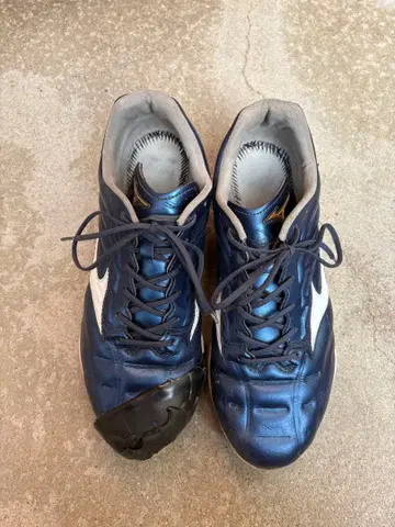 미즈노 프로 쿠션 레보 프로 야구 스파이크 금장 장식 27.5cm