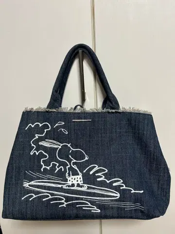 사만다 타바사 스누피 데님 토트백