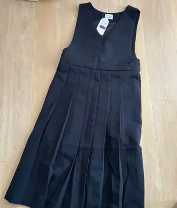 natiam 플리츠 오버롤 스커트 블랙 S 사이즈 여성용