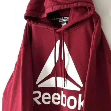 리복 Reebok 로고 맨투맨 후드티 3XL 레드 빨간색 구제 의류