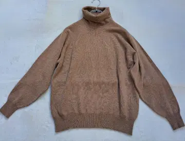 CASHIMERE 캐시미어 100% 터틀넥 스웨터 라이트 브라운 L