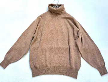 CASHIMERE 캐시미어 100% 터틀넥 스웨터 라이트 브라운 L