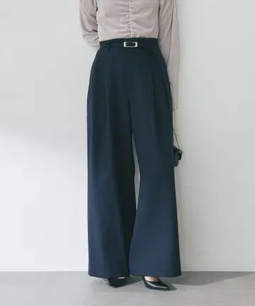 La boutique BonBon 벨트 포함 와이드 팬츠