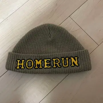 HOMERUN 자수 그레이 니트 모자