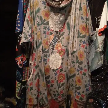 꽃무늬 반팔 원피스