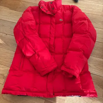 라코스테 빨간색 다운 자켓 40