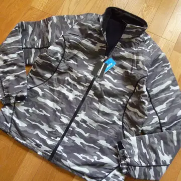 새상품 3L 남성용 HUMMER 안감 플리스 자켓 그레이 계열 카모 패턴