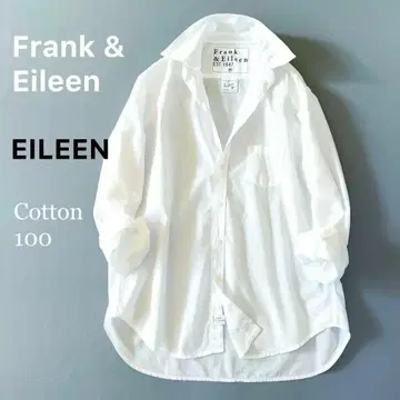 새상품급 EILEEN 모델 프랭크앤아이린 화이트 셔츠 코튼 루즈핏