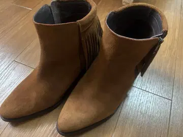 웨스턴 부츠 스웨이드 카멜 24.5