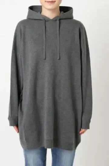 스픽 앤 스팬 오버 사이즈 후디드 니트 그레이