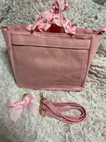 자카마트 프릴 토트 A4 이타백 핑크