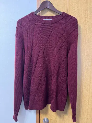 WRAP INKNOT 버건디 니트 스웨터 사이즈 2