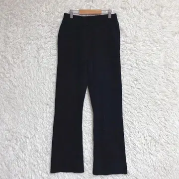 [ FREAK'S STORE ] 코튼 니트 팬츠 (M) 센터 프레스 블랙