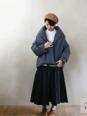 새상품급 huis. 엔슈 직물 다운프루프 코튼 다운 자켓 레어