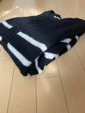 스트라이프 퓨어 울 가디건