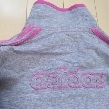 adidas 그레이 핑크 하이넥 저지