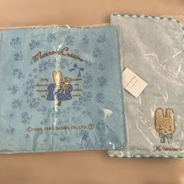 마론크림 핸드 타월 블루블루에