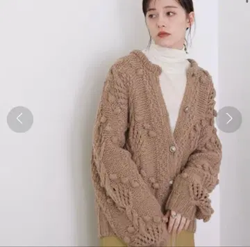 MADEMOISELLE ROPE' 팝콘 핸드 니트 가디건