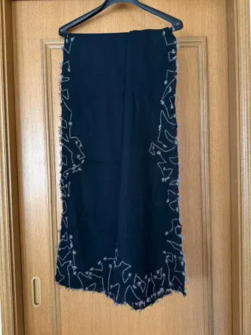 바바구리 블랙 자수 스톨/숄