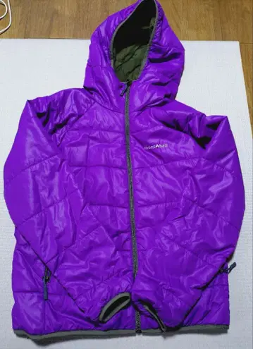 mont-bell 리버서블 다운 자켓 보라색 카키